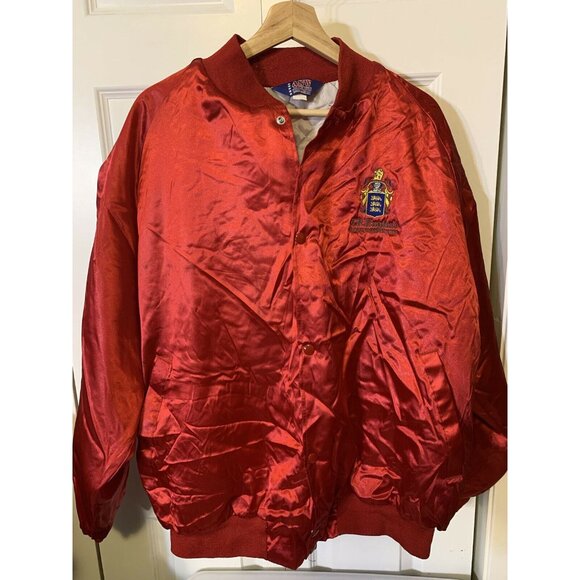 C.R. England Freight Global Transportation Satin Trucker Jacket‎ Patches XL VTG - Picture 3 of 9